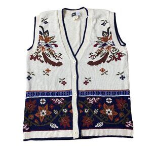 Vintage Beldoch Popper Sweater Vest Grandmacore Cottagecore USA